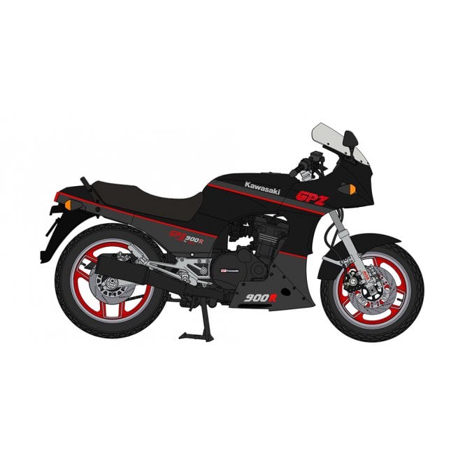 1:12 1988 Kawasaki GPZ900R (A5) Motorcycle Model Kit