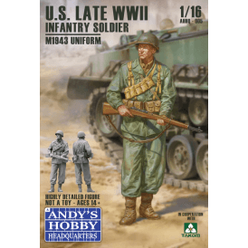 1:16 U.S. Late WWII Infantry Soldier (full body) M1943 Uniform Model Military Kit