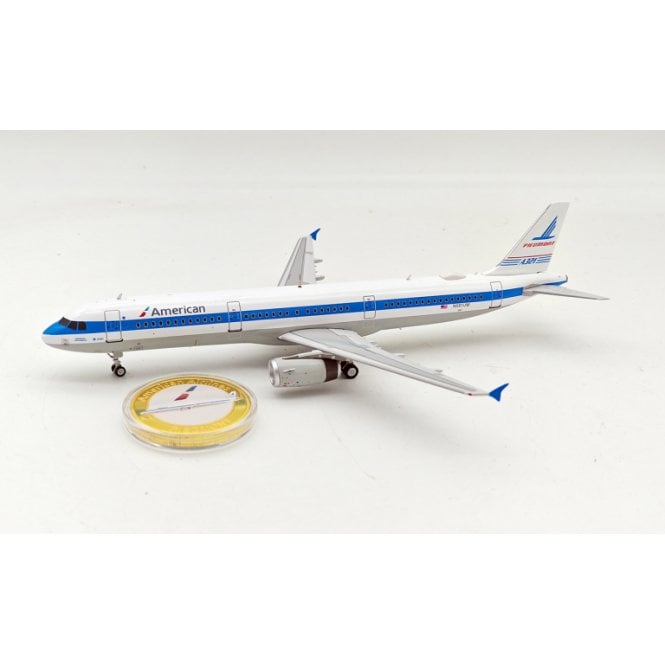 1:200 Airbus A321-231 American Airlines N579UW & Collectors Coin Model Plane