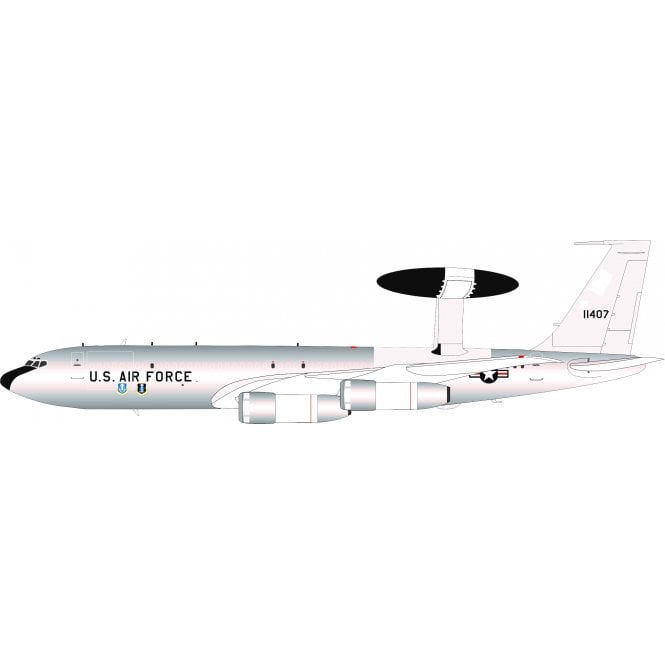 1:200 Boeing EC-137D Sentry AEW C 71-1407 Second Prototype USAF 1972 (Polished) Model Plane