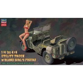1:24 1/4 ton 4_4 Utility Truck with Figure Car Model Kit