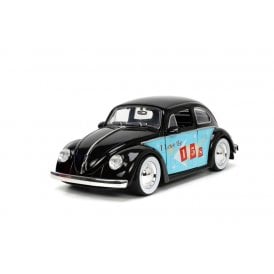 1:24 1959 VW Beetle Black / Light Blue - I Love The 50s Diecast Car
