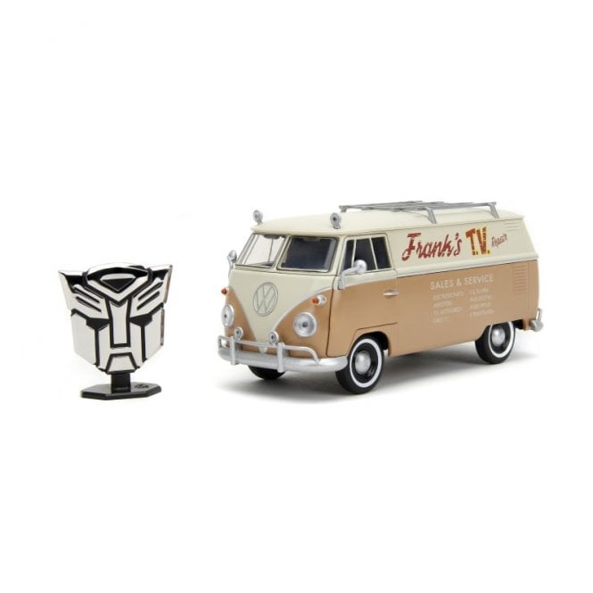 1:24 1961 Volkswagen Beetle Bus ' Wheeljack ' ' Transformers Rise of the Beasts ' & Badge Model Car