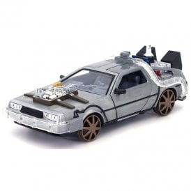 1:24 Deloren Time Machine (Rail Wheel) Back to the Future part III (with Working Lights) Model Car