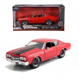 1:24 Dom's 1970 Chevrolet Chevelle SS 454 - Red/Black - Fast & Furious Diecast Car