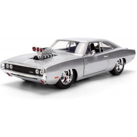 1:24 Fast and Furious 25th Anniversary Doms Dodge Charger Silver Finish Model Car