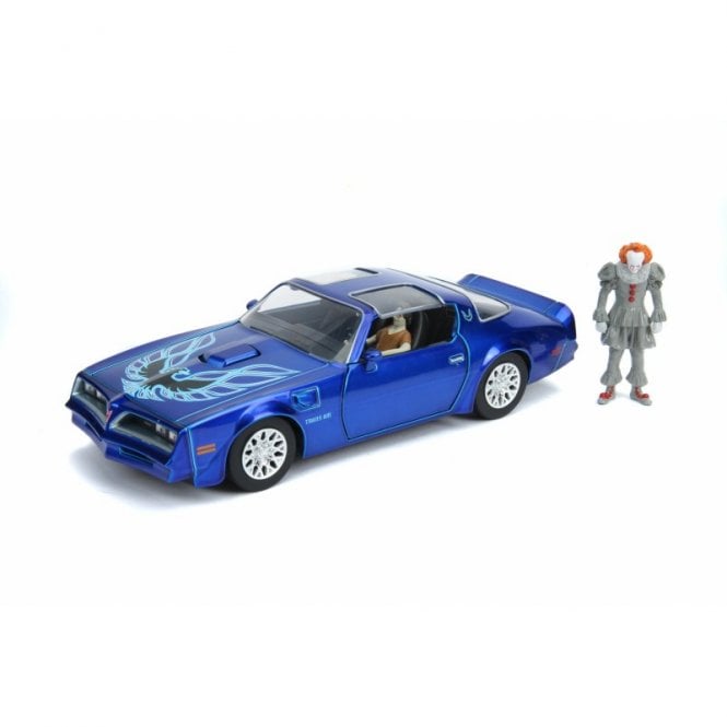 1:24 Henry Powers 1977 Pontiac Firebird W/Pennywise + IT Zombie Figure Model Car