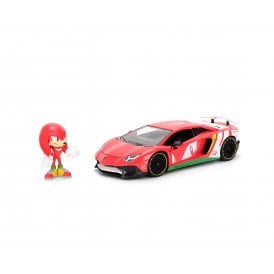 1:24 Lamborghini Aventador SV with Kuckles Figure Model Car