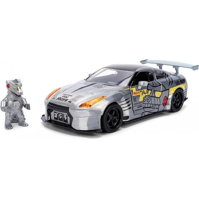 1:24 Mechagodzilla 2009 Nissan GT-R with figure - Godzilla Diecast Car