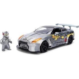 1:24 Mechagodzilla 2009 Nissan GT-R with figure - Godzilla Diecast Car