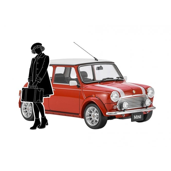1:24 Mini Cooper With Female Figure Model Kit - Limited Edition