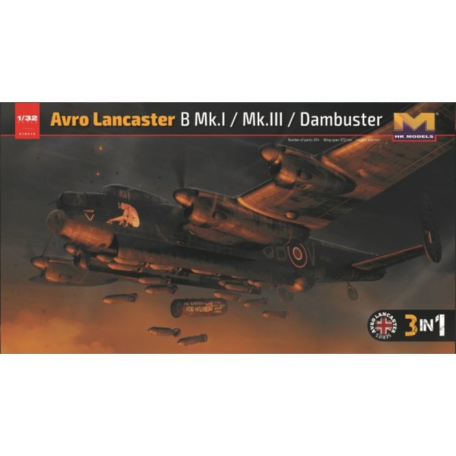 1:32 Avro Lancaster B MkI/ B MkIII/ Dambuster 3 in 1 Aircraft Model Kit