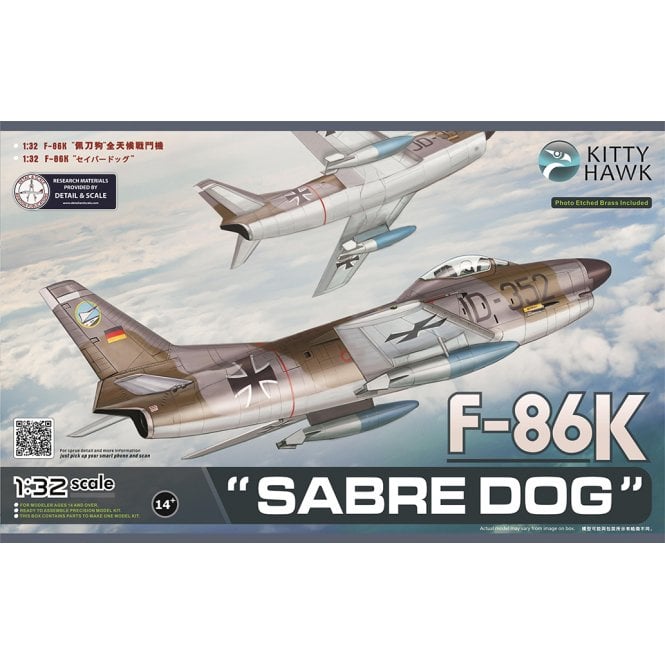 1:32 F-86K Sabre Dog Aircraft Model Kit