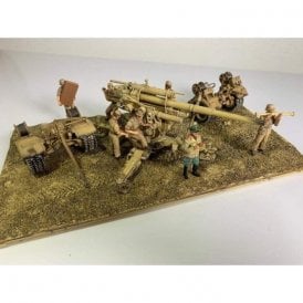 1:32 German 88mm Flak 36/37 Anti-Aircraft Gun with Trailer - Deutsches Afrika Korps, El Alamein, North Africa, 1942
