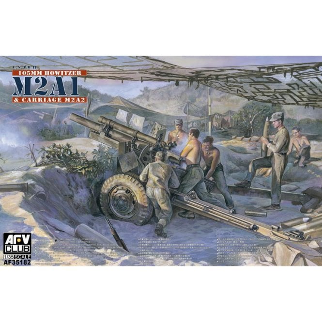 1:35 105mm Howitzer M2A1 & Carriage M2A2 Military Model Kit