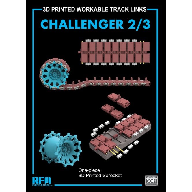 1:35 3D Printed Challenger 2/3 Workable Track Links Upgrade Kit