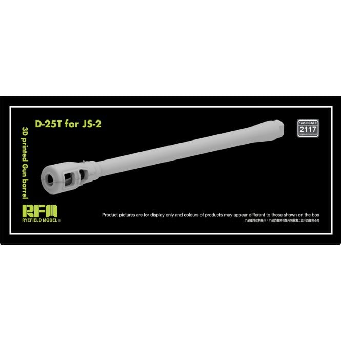1:35 3D printed Gun barrel D-25T for JS-2 Upgrade Kit