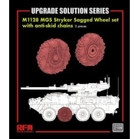 1:35 3D Printed Sagged Wheel ANTI-SKID Chains Set for M1128 MGS Stryker Military Model Kit