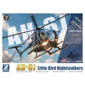 1:35 AH-6J Little Bird Nightstalkers With Etched Metal Parts Aircraft Model Kit