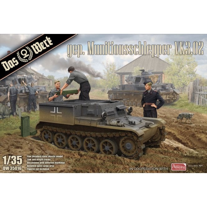 1:35 Armored ammunition tractor VK3.02 Military Model Kit