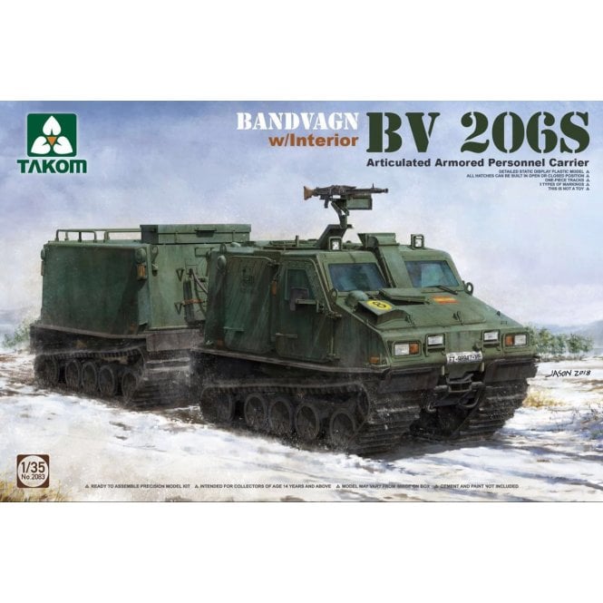 1:35 Bandvagn Bv 206S Articulated APC with Interior Military Model Kit