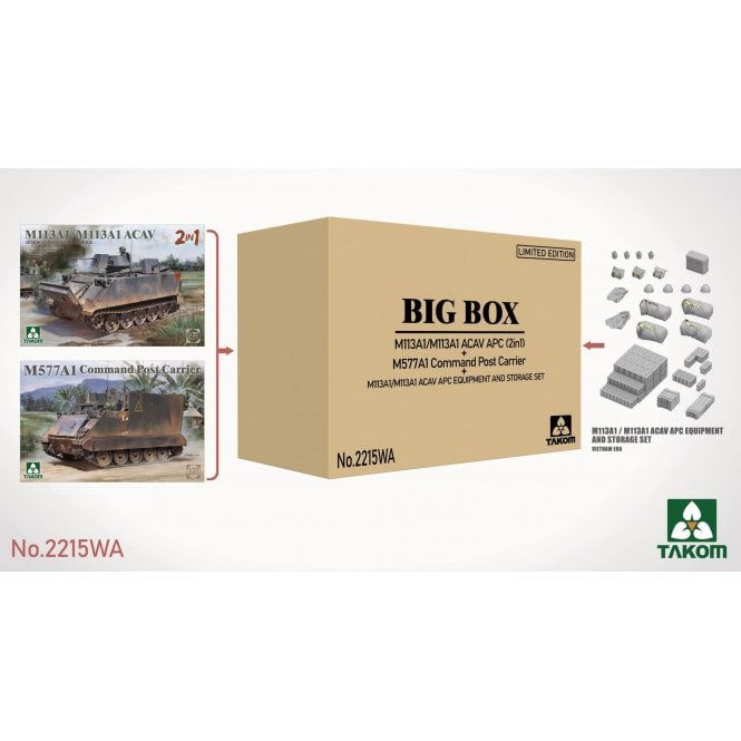 1:35 BIG BOX M113A1/M113A1 ACAV + M577A1 ACP + Equipment set Model Military Kit