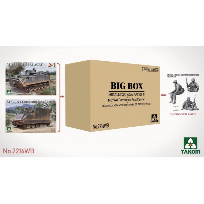 1:35 BIG BOX M113A1/M113A1 ACAV + M577A1 ACP + Infantrymen set Model Military Kit
