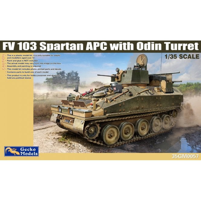 1:35 British Army FV103 Spartan APC with Odin Turret Military Model Kit