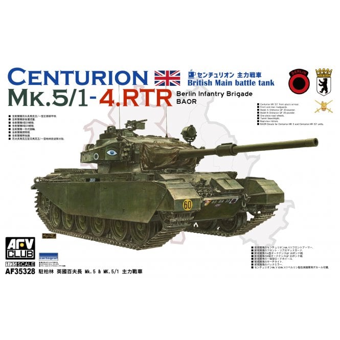 1:35 Centurion Mk 5/1 4 RTR Berlin Infantry Brigade BAOR Military Model Kit
