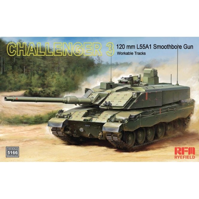 1:35 Challenger 3 120mm L55A1 Smoothbore Gun With Workable Tracks Military Model Kit