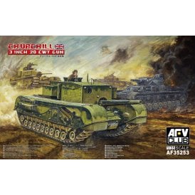 1:35 Churchill 3 inch 20 CWT Gun Military Model Kit