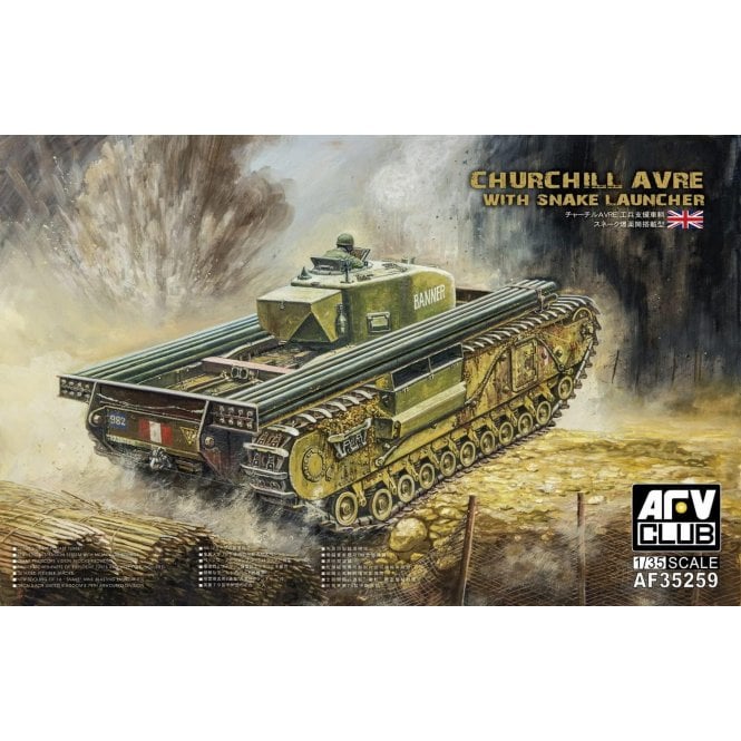 1:35 Churchill AVRE Tank with Snake Launcher Military Model Kit
