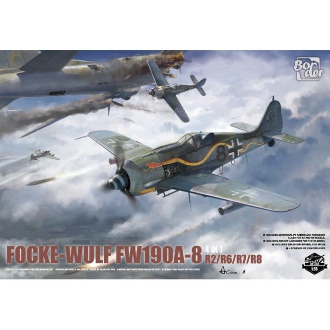 1:35 Focke-Wulf Fw190A-8 R2/R6/R7/R8 (4 in 1) Aircraft Model Kit