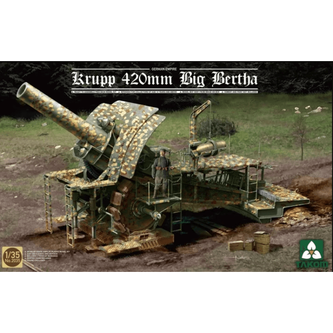 1:35 German 420mm Big Bertha Siege Howitzer Model Military Kit