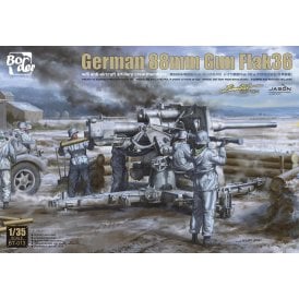 1:35 German 88mm Flak36 w/anti-air artillery crew Military Model Kit