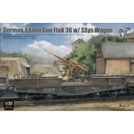 1:35 German 88mm Gun Flak36 on Ssys Wagon Military Model Kit