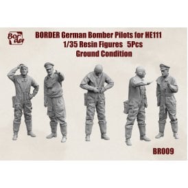 1:35 German Bomber Pilots Standing Resin Figure Kit (5 Figures) for Heinkel He-111 (BF-018)