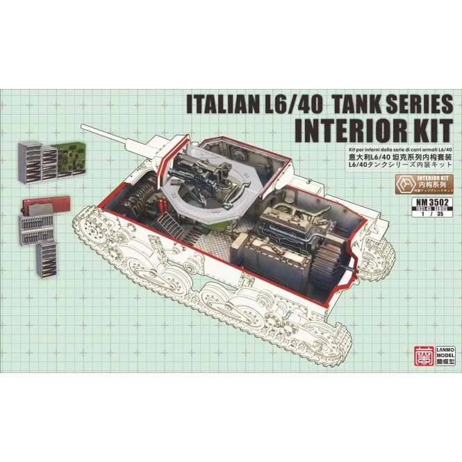 1:35 Internal Structure Kit Carro Armato L6/40 Military Model Kit