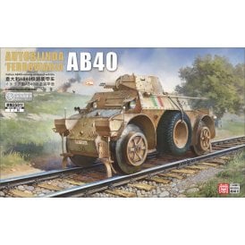 1:35 Italian AB 40 Autoblinda Ferroviaria Military Model Kit