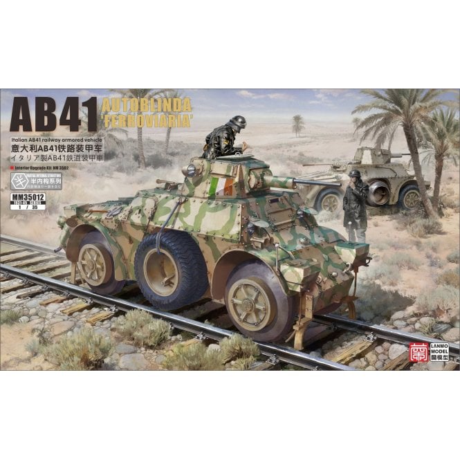 1:35 Italian AB 41 Autoblinda Ferroviaria Military Model Kit