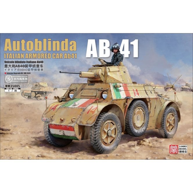 1:35 Italian Armored Car Autoblinda AB 41 Military Model Kit