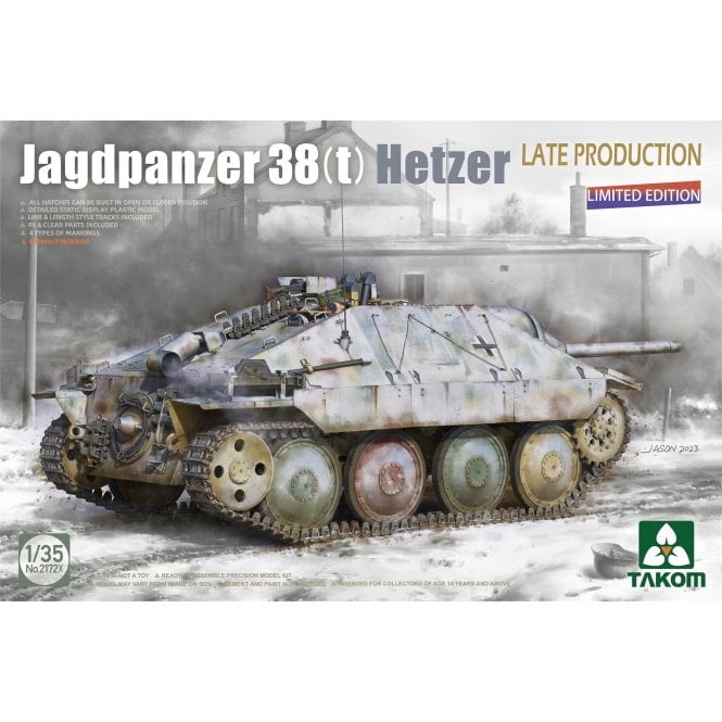 1:35 Jagdpanzer 38(t) Hetzer Late Prod. Limited Edition Model Military Kit