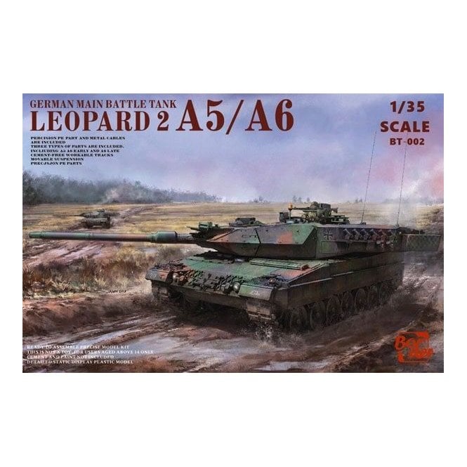 1:35 Leopard 2A5/A6 Early & 2A5/2A6 Late 3 in 1 Military Model Kit