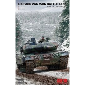 1:35 Leopard 2A6 Main Battle Tank with Full Interior Military Model Kit