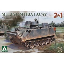 1:35 M113A1/M113A1 ACAV (2in1) Arm. Personnel Carrier Model Military Kit