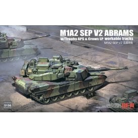 1:35 M1A2 SEP V2 ABRAMS w/Trophy APS & Crows LP/workable tracks Tank Military Model Kit