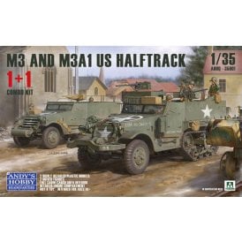 1:35 M3 and M3A1 US WWII Halftracks 1 + 1 Military Model Kit