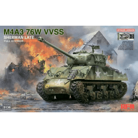 1:35 M4A3 76W VVSS Sherman late with full interior Upgrade Version Military Model Kit