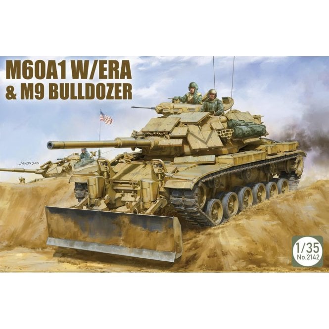 1:35 M60A1 w/ ERA & M9 Bulldozer attachment Model Military Kit