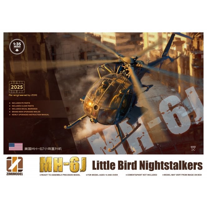 1:35 MH-6J Little Bird Nightstalkers Aircraft Model Kit